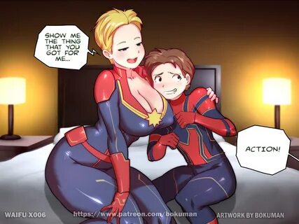 marvel, carol danvers, peter parker, spider-man, marvel, marvel cinematic u...