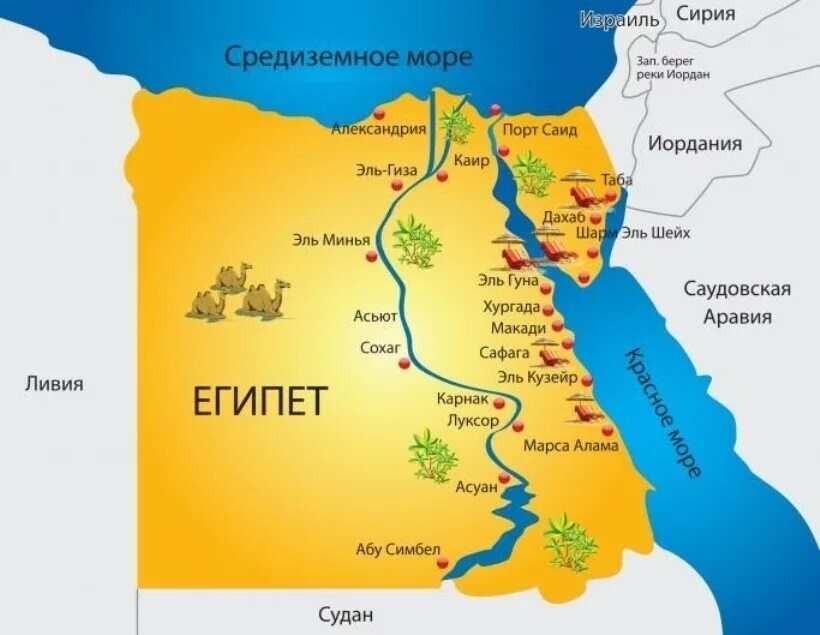 Египет границы страны