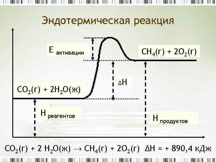 4 в эндотермических реакциях. График энергии активации эндотермической реакции. Схема график эндотермической реакции. Эндотермический процесс формула. Диаграмма эндотермической реакции.