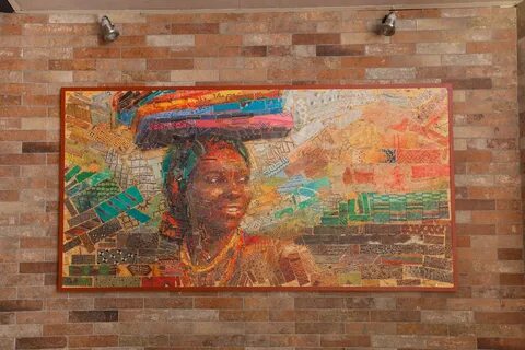 photomosaic mosaic computer graphics decoration african girls ghetto patter...