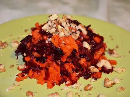 Салат с вареной свеклой и морковкой