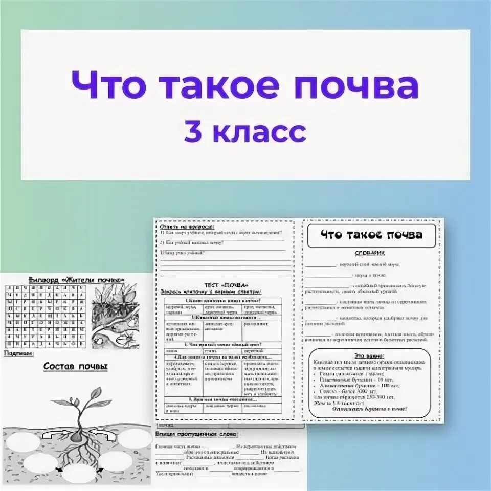 Почва рабочий лист 3 класс. Почва рабочий лист 3 класс