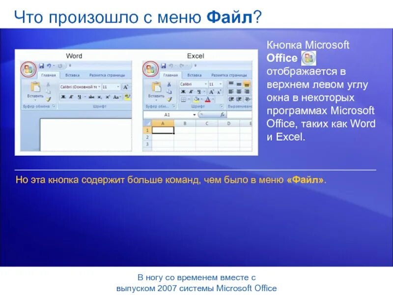 Программа ms word позволяет. Кнопка microsoft office. кнопка офис в ворде. меню файл. кнопка office в word 2007.