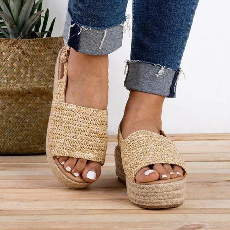 Плетеная подошва. Espadrille Peep-Toe Wedges. Босоножки на плетеной платформе. Босоножки с плетеной подошвой. Соломенные босоножки.