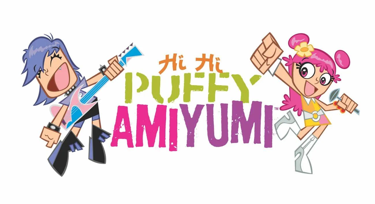 Hi. Hi Hi puffy AMIYUMI. Hi Hi puffy AMIYUMI logo. Хай Хай Паффи ами Юми.