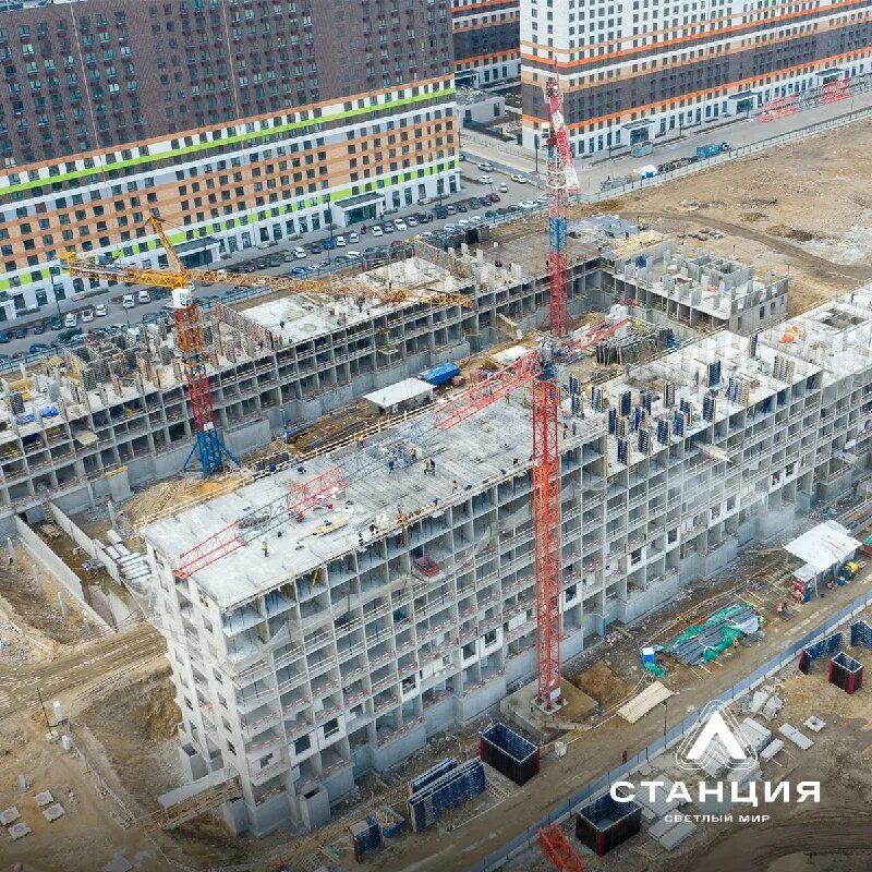 ход строительства. жк станция л москва. люберецкие очистные сооружения некрасовка. жк светлый мир станция л.