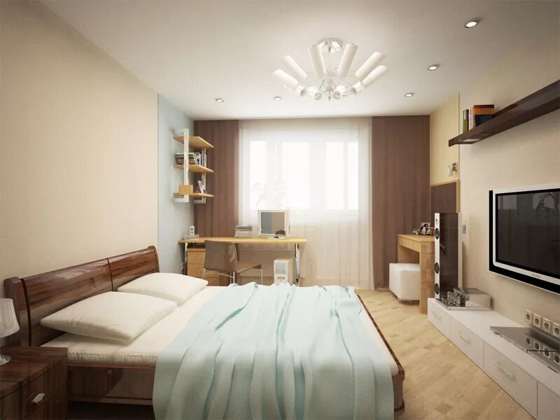 Обустройство маленькой комнаты. Малогабаритная комната. Дизайн спальни 17кв прямоугольная. Кухня гостиная 16кв прямоугольная с балконом. Планировка спальни.