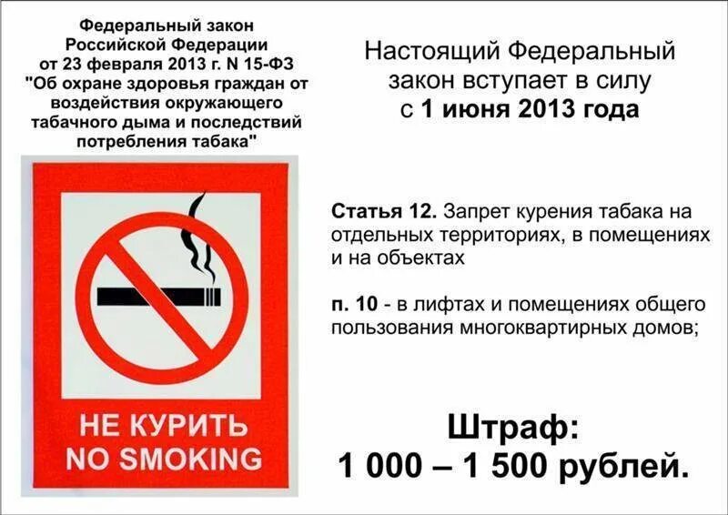 Курение в жилых домах