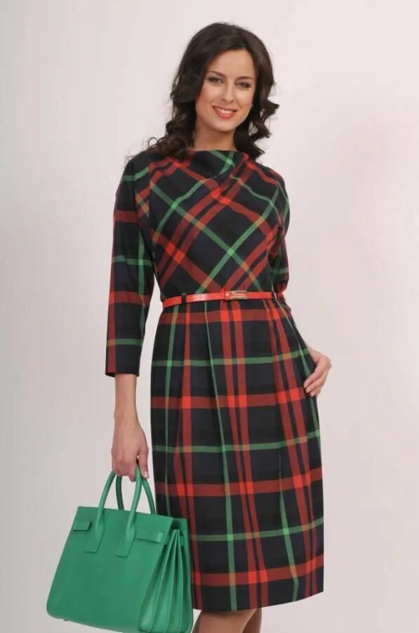 Tartan fashion, Fashion dresses, Pattern dress women