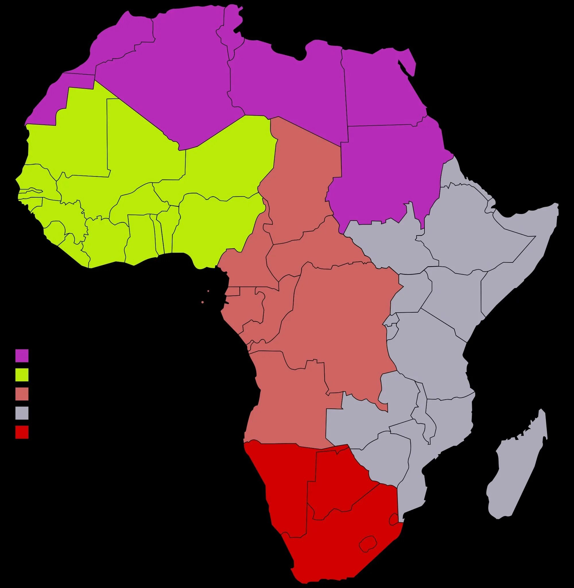 8 стран африки. Разделение Африки на субрегионы. Государства субрегиона Северной Африки. Субрегионы Северной Африки. Субрегионы Африки на карте.