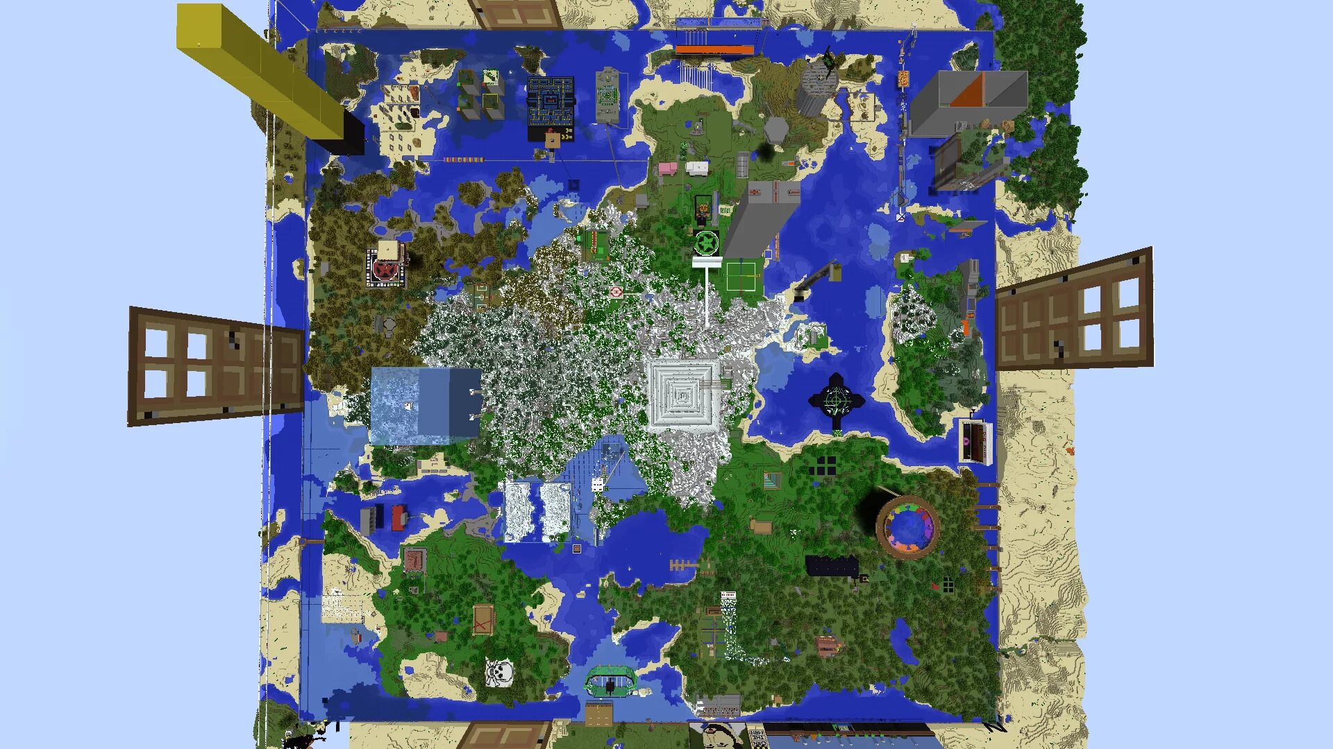 Как выглядит карта майнкрафт Map 1.6+ Остров Npc " Скачать карты для Майнкрафт 1.18.2 1.17.1 1.16.5 1.15.2 1.