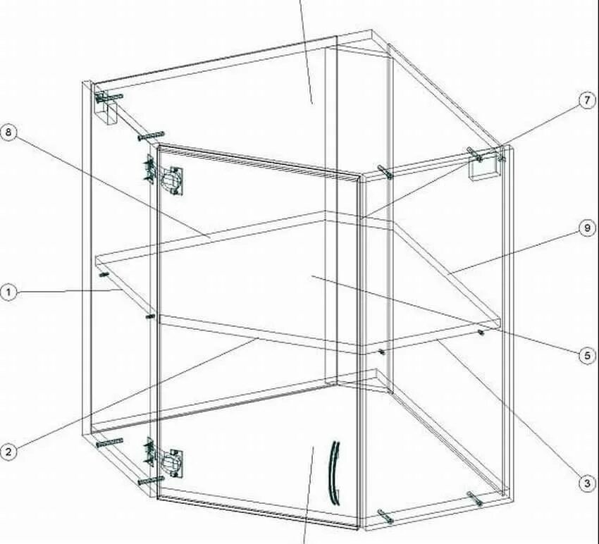 Сборка навесного шкафа. Верхний угловой модуль для кухни чертеж. Верхний угловой кухонный модуль чертеж. Верхний угловой модуль 600х600 для кухни чертеж. Верхний угловой модуль кухни 700х700.