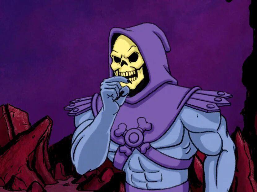 He s a man he can. Скелетор. Skeletor 1983. Хи мен скелетор. Скелетор смеется.