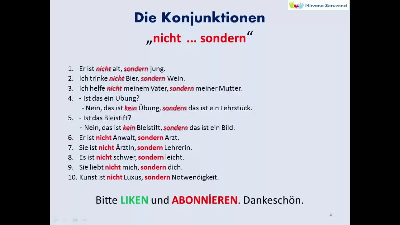 Ist nicht nur. Sondern порядок слов в немецком языке. Nicht sondern в немецком. Предложения с sondern в немецком языке. Союз sondern.