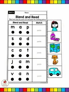 Cvc worksheets for kids
