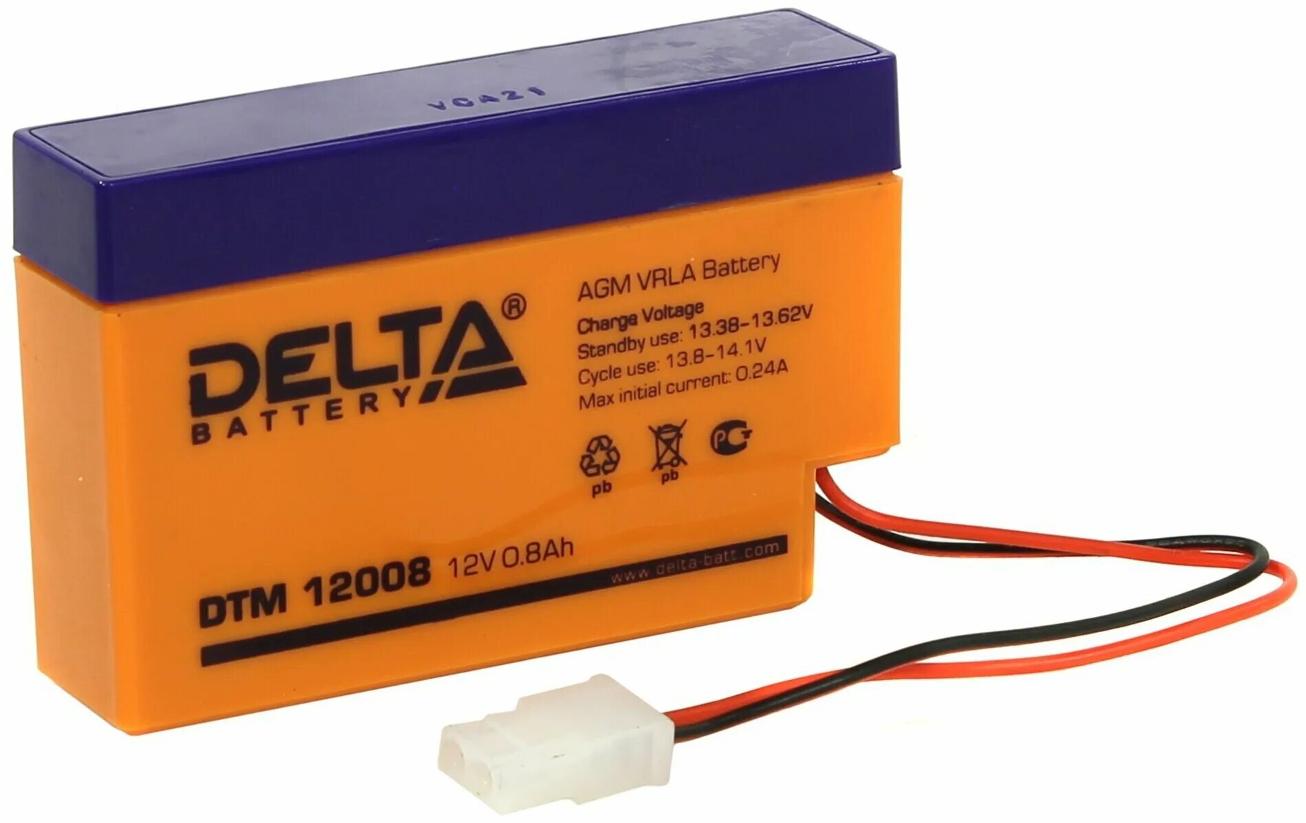 Delta DTM 12008 12v 0.8Ah. Delta DTM 12008. Аккумулятор Delta DTM 12008 12v 0.8Ah. Delta Battery DTM 12008 12в, 0,8 Ач.