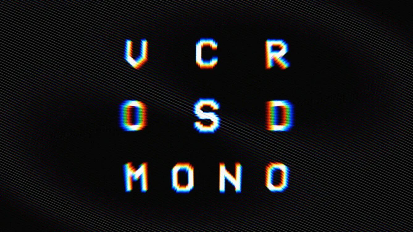 VHS шрифт. VCR OSD. VCR OSD mono. VCR OSD mono font.