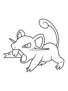 Pokemon Rattata coloring pages - Free Printable.