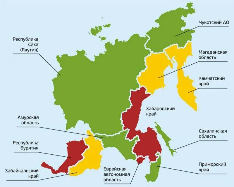 Хабаровский край официальная статистика. Состав Дальневосточного федерального округа на карте. Дальний Восток карта субъектов РФ. Дальневосточный федеральный округ состав на карте России. Дальневосточный федеральный округ на карте России 2021.