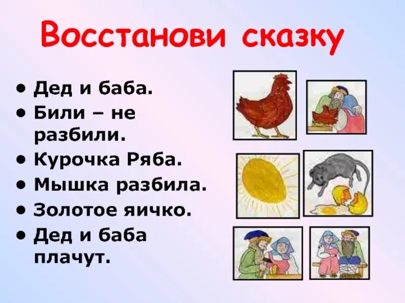Мораль сказки курочка ряба. Составление сказки по картинкам. План сказки курочка ряба. Мораль русских народных сказок. Блок схема сказки.