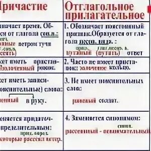 Как отличить причастие от прилагательного 7 класс. Как отличить причастие от прилагательного. что общего у причастия и прилагательного. отличие причастия от отглагольного прилагательного. отглагольное прилагательное и причастие отличия.