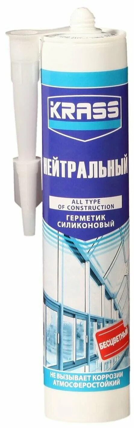 герметик силиконовый бесцветный krass