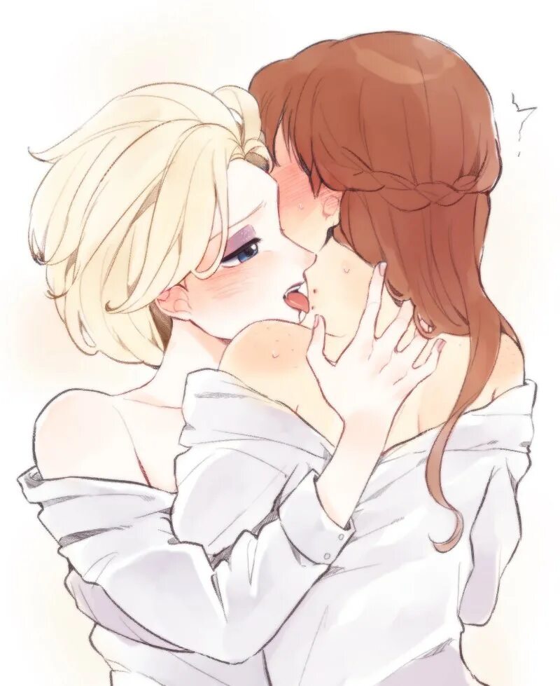 Lesbian freeze. Elsa/Anna Юри. Elsa x Anna Yuri.