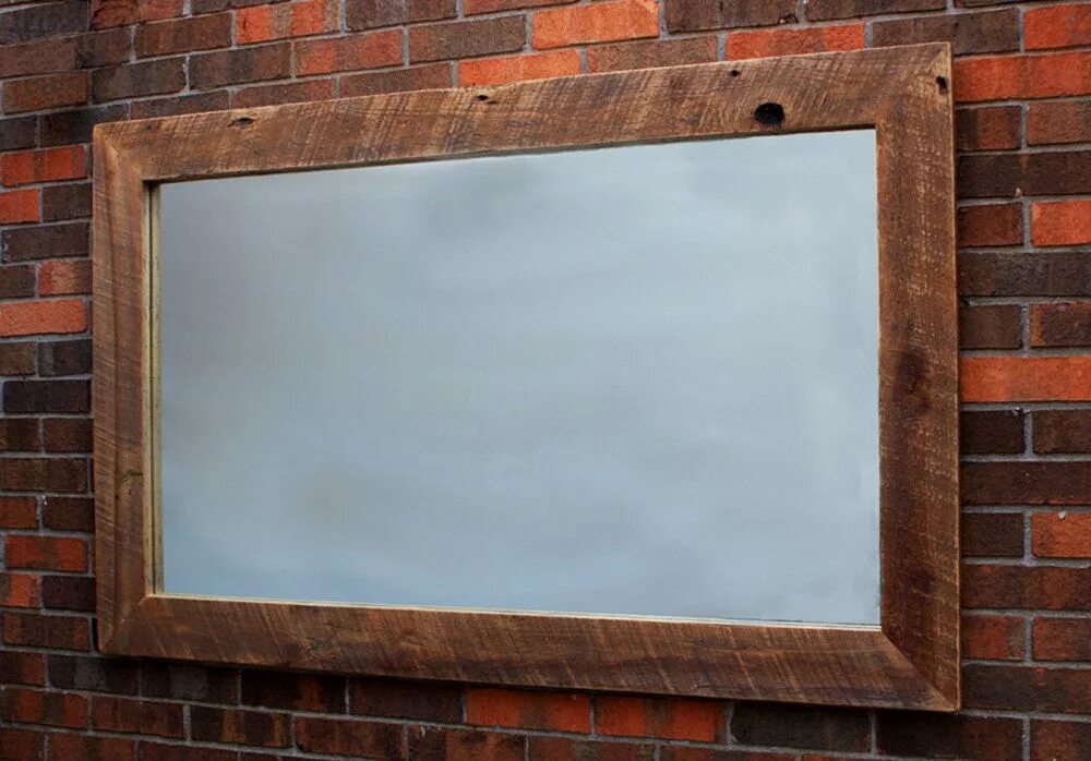 Framed mirror. Large wood framed bathroom mirrors. custom back panel nadir wood mirror. organic mirror.