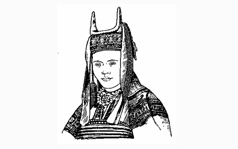Кика бока. Повойник кичка боярыня. Кичка двурогая. Кика бока. Древнерусский головной убор кичка.