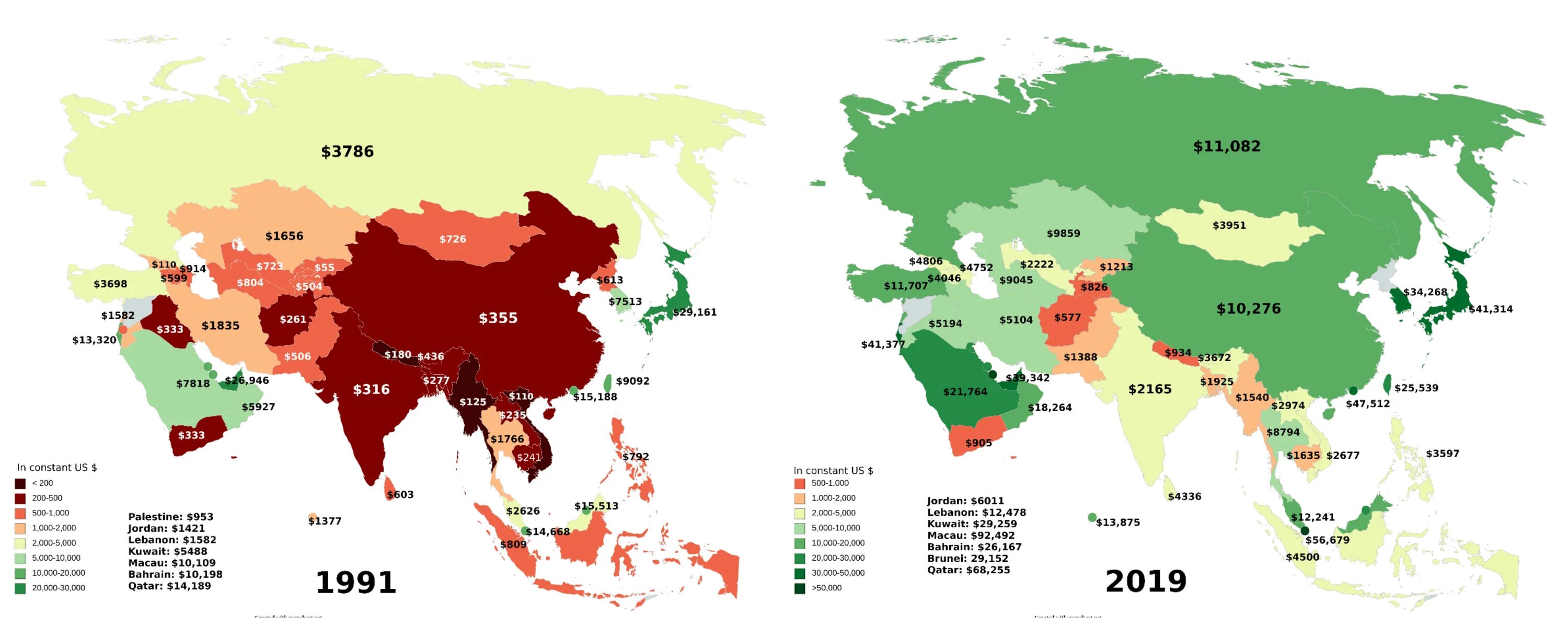 Самое большое государство азии. Карта стран по ВВП. ВВП стран на душу населения карта. ВВП на душу населения в Азии. ВВП на душу населения стран Азии.
