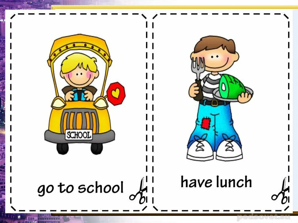 He will go to school. Daily Routine карточки для детей. Карточки Daily activities. My Day карточки. Day Routine for Kids карточки.