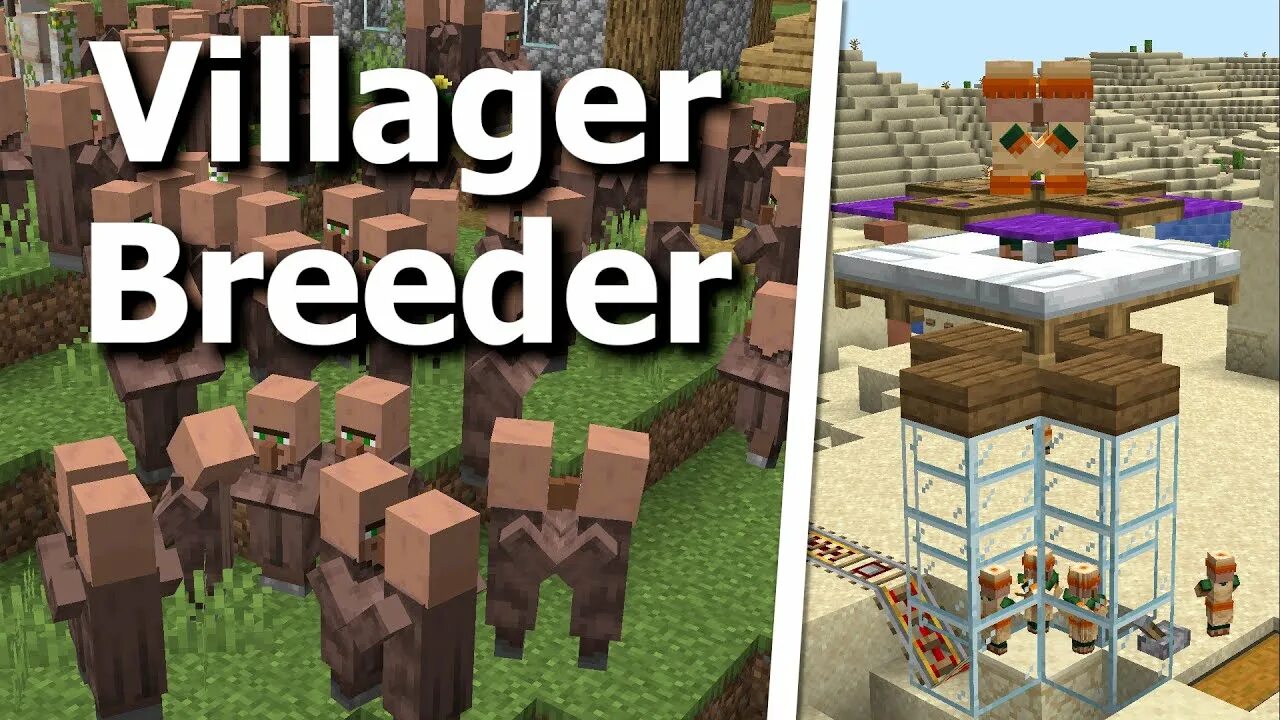 Minecraft villager farm. Breeding village. 19. Торговля майнкрафт 1. Breeding village.