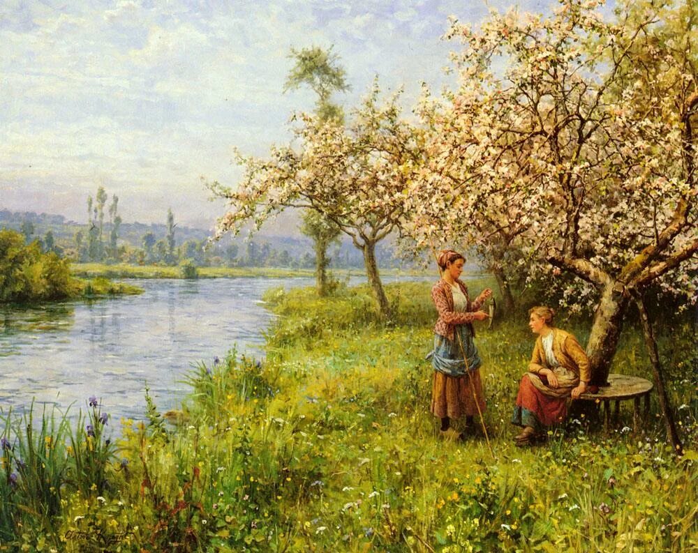 Умиротворенная картина. Louis Aston Knight художник. Луис Астон Найт. Луис Астон Найт картины. Найт Луис Астон(Louis Aston Knight).