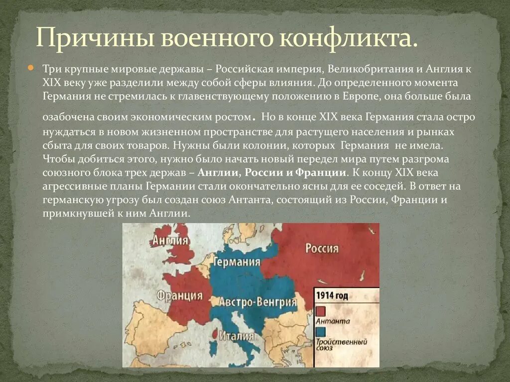 Военный союз германии и россии. Причины первой мировой войны для Германии. Причины возникновения военных конфликтов. Предпосылки первой мировой. Причины военных конфликтов.