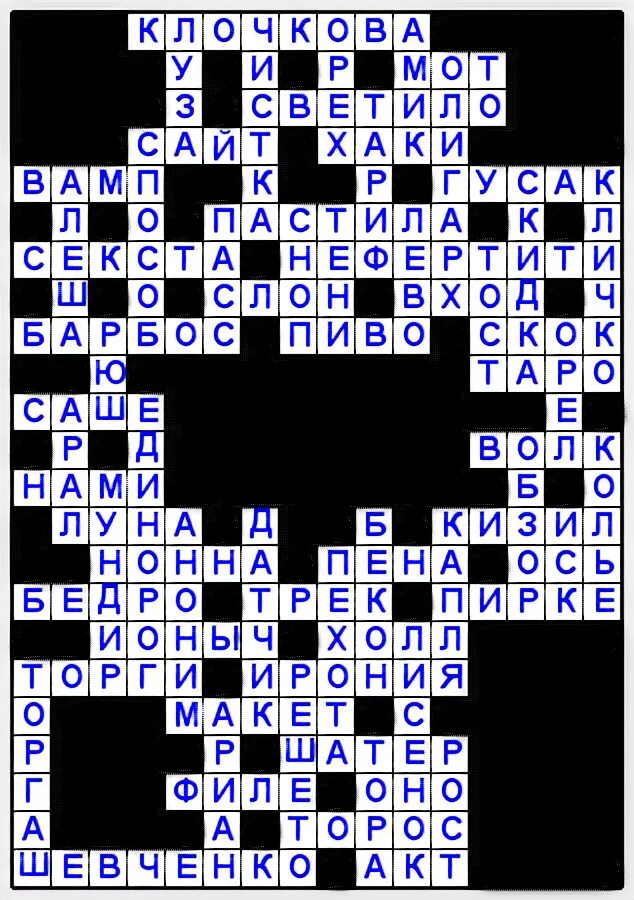 Название блока 4 буквы ответ на кроссворд.