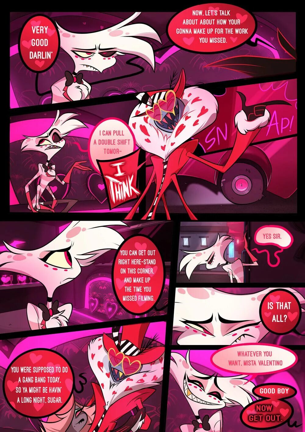 Hazbin hotel comics. Отель хазбин комиксы приквел. комиксы отель хазбин энджел и валентино. отель хазбин комикс про энджела даста. hazbin hotel комиксы.
