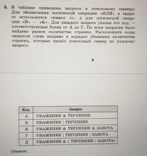 Приведено несколько запросов к поисковому серверу. Даны запросы к поисковому серверу. В таблице приведены запросы к поисковой системе количество страниц. Приведены запросы к поисковому серверу Париж Москва Прага в таблице.