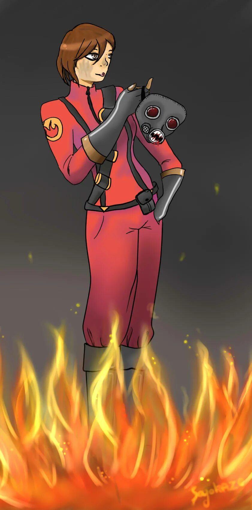 Пиро девушки. Tf2 female pyro. фем пиро тф2. пиро девушки геншин. pyro tf2 в огне.