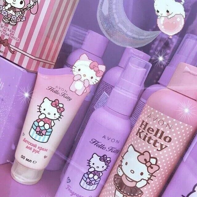 Essence hello kitty. Hello kitty фиолетовая. косметика hello kitty. hello kitty aesthetic. косметика хелло китти для девочек.