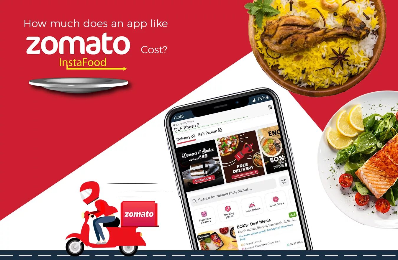 How about ordering. Zomato. Zomato app. Zomato Dubai. Zomato logo.
