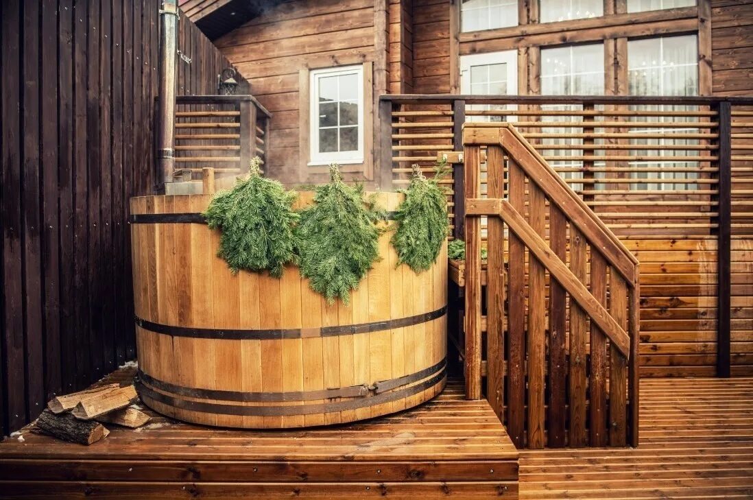 Новское шоссе 10 артиленд. Дом баня купель. Баня и купель фурако. Сибирский чан офуро. Деревянная баня внутри.