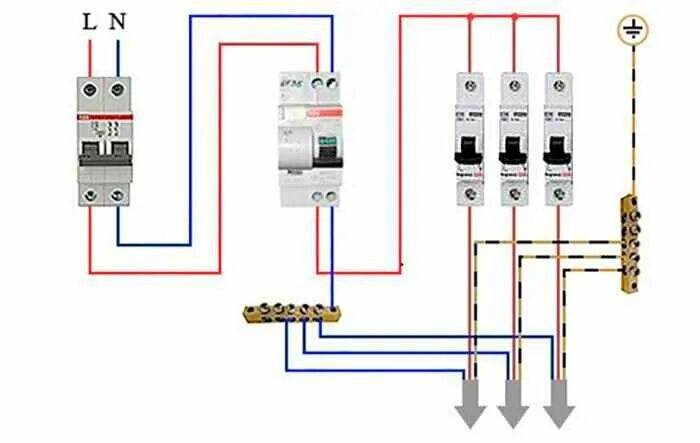 Заземление без автомата узо. Схема подключение дифавтомата ад 12. Схема подключения УЗО В однофазной сети без заземления. Схема подключения дифференциального автомата без заземления. Схема подключения диф автоматов.