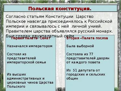 Дата конституции царства польского