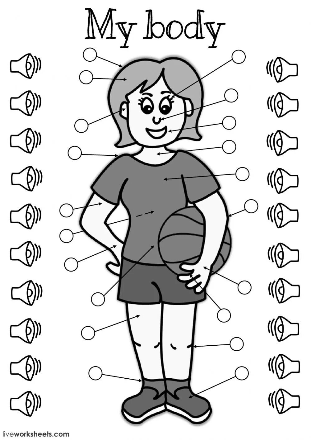 This is my body. Body Parts. Body Parts for Kids. Body Parts for Kids exercises. Parts of the body Worksheets for Kids.