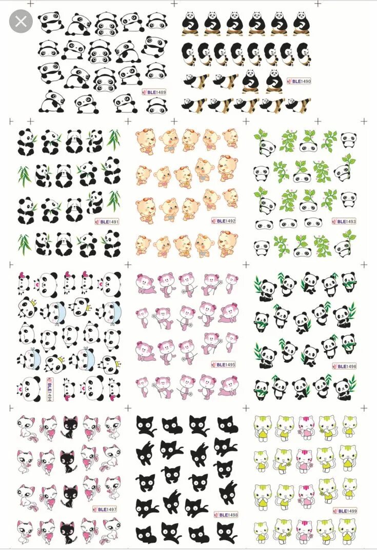 Картинки на ногти распечатать 12 Sheets 12 styles B001 012 Nail Art Water Transfer Sticker Decals Black Rose L