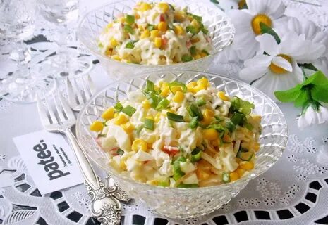 Салат кальмар яйцо лук кукуруза