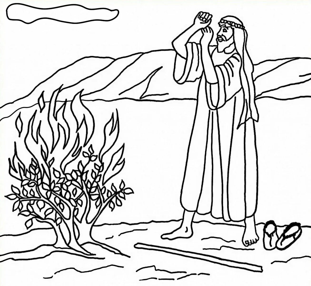 Библейский сюжет рисунок. Неопалимая Купина Ветхий Завет. Неопалимая Купина горящий куст.