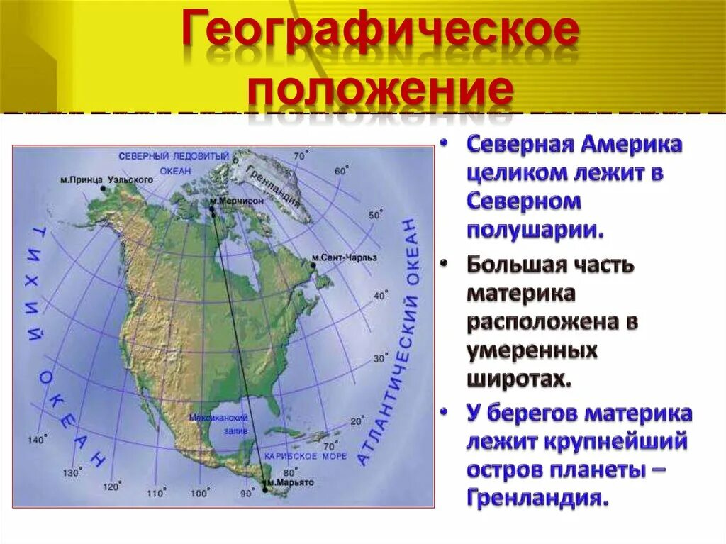 Что находится в северной америке. Страны Северной Америки Южная часть материка. ГП материка Северная Америка. Географическое положение Северной Америки. Географическое положение Северной Америки 7.