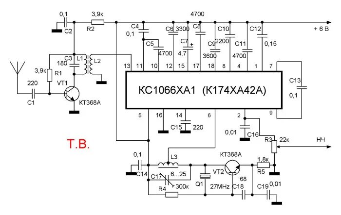 Микросхемы укв. УКВ приемник на микросхеме к174ха42а. Схема УКВ приемника на к174ха42. УКВ приемник на микросхеме кс1066ха1. Радиоприемник УКВ на микросхеме к174ха42.
