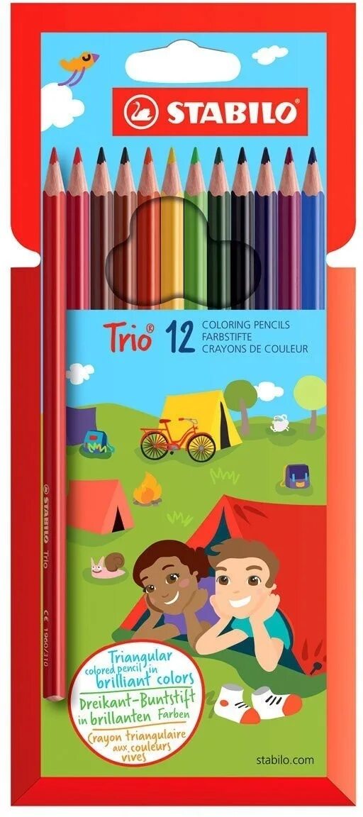 Трио 12. Stabilo карандаши трехгранные. Стабило цветные карандаши трехгранные 12. Цветные карандаши трёхгранные Stabilo. Карандашей Stabilo Trio 12.